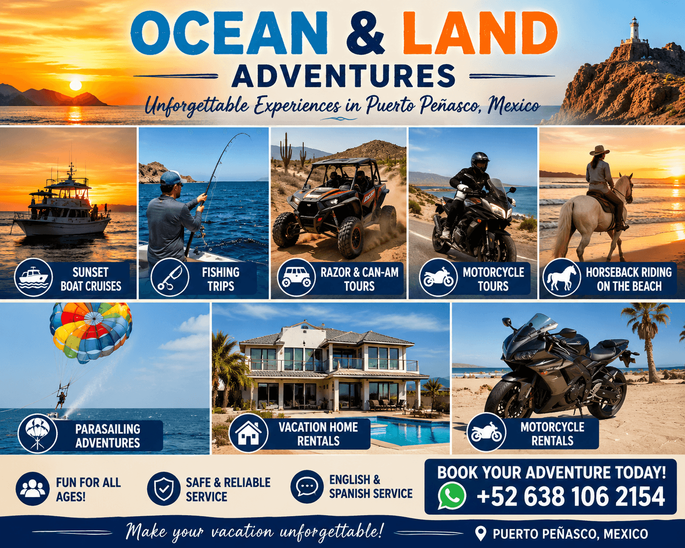 Ocean & Land Activities — services overview